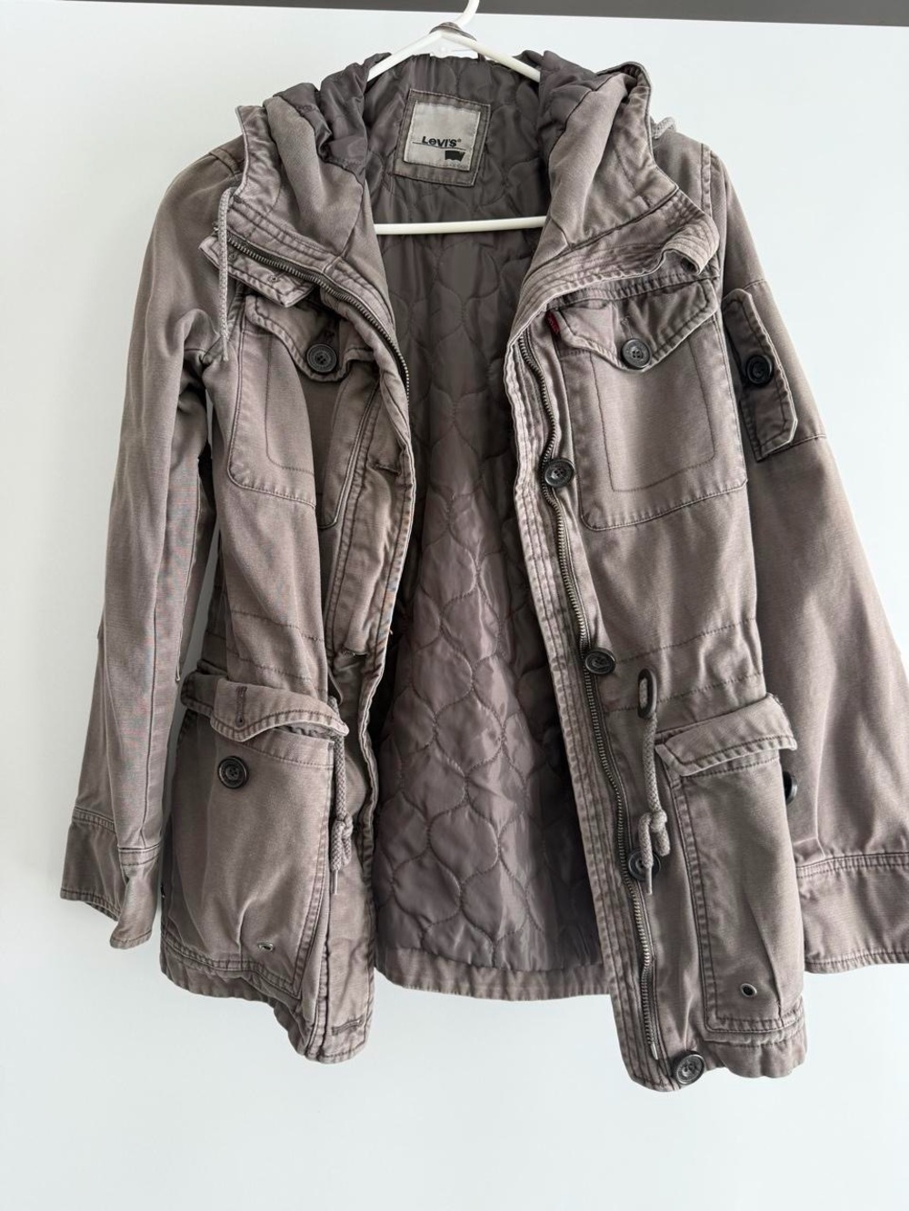 Levi's Quilted Jacket in Taupe Brown